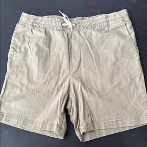 Tan Casual Shorts with Drawstring